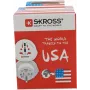 SKROSS World Travel Adapter with 2 USB Ports, White (1.500221C-E)
