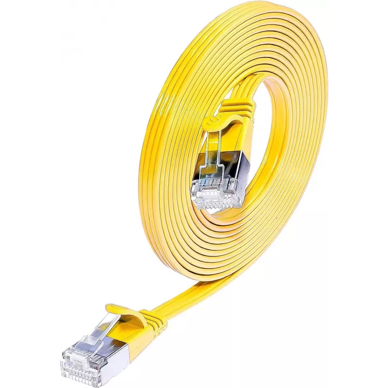 Wirewin Cat.6 SLIM Patch Cable STP (PIMF), 0.1 m, Yellow PKW-STP-SLIM-KAT6 0.1 GE
