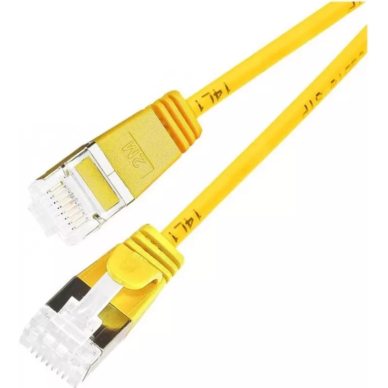 Wirewin Cat 6a U/FTP Slim Patch Cable, Yellow, 3.0m, 10G, PoE++ PKW-LIGHT-STP-K6A 3.0 GE