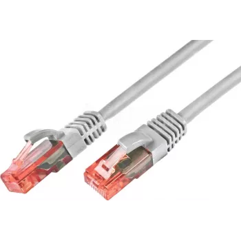 Wirewin Cat6 U/UTP Patch Cable, 2m, Grey, RJ45, 10Gbps, 250MHz, Copper, PVC PKW-UTP-KAT6 2.0