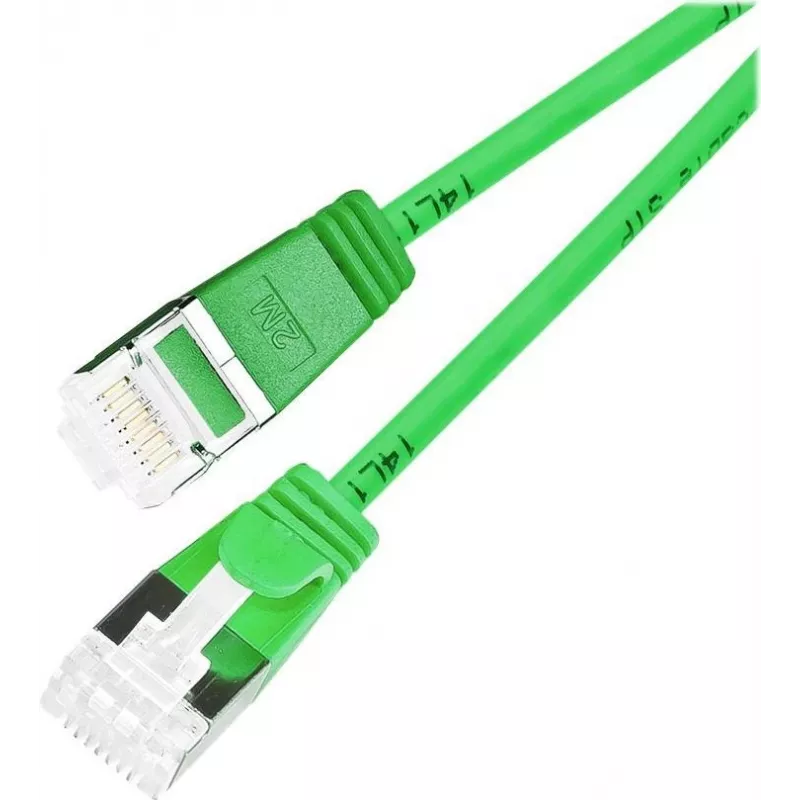Wirewin Light Patch Cable Round U/FTP Cat 6a Green 2.0m Slim Flexible PoE (PKW-LIGHT-STP-K6A 2.0 GN)