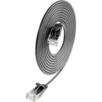 Wirewin PKW-LIGHT-K6 3.0 SW - Cat.6 Slim-Light Patch Cable, U/UTP, 3.0 m, Black