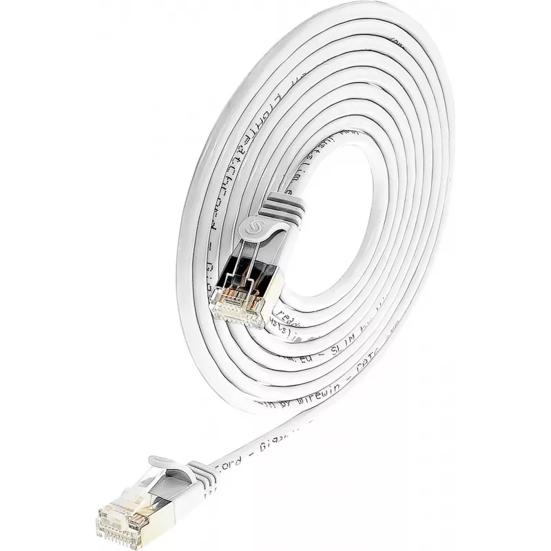 Wirewin SLIM SL6 1.5 WS Cat.6 U/FTP Slim-Light Patch Cable, 1.5m, White PKW-LIGHT-STP-K6 1.5 WS