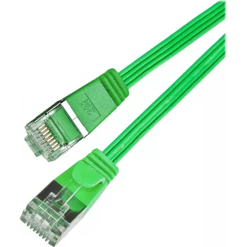 Wirewin Triotronik Cat 6 Slim Ethernet Patch Cable, 1 m, Green, U/FTP, RJ-45 to RJ-45, 10 Gbps PKW-STP-SLIM-KAT6 1.0 GN