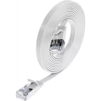 Wirewin Triotronik Cat6 U/FTP Slim Ethernet Patch Cable 0.5m White PKW-STP-SLIM-KAT6 0.5 WS