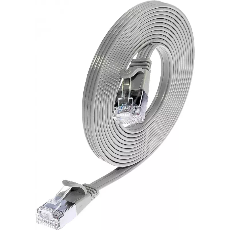 Wirewin Triotronik Cat6 U/FTP Slim Ethernet Patch Cable, 3m, RJ-45 Male to Male, Grey PKW-STP-SLIM-KAT6 3.0
