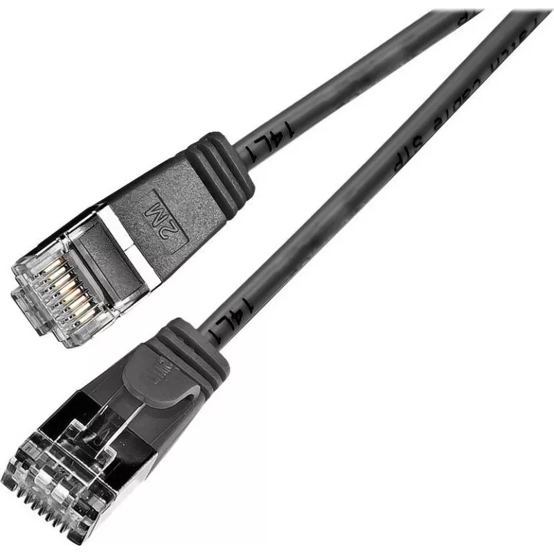 Wirewin Triotronik PKW-LIGHT-STP-K6 0.15 SW Cat6 Shielded Patch Cable, RJ45 Male to RJ45 Male, 0.15m, Black