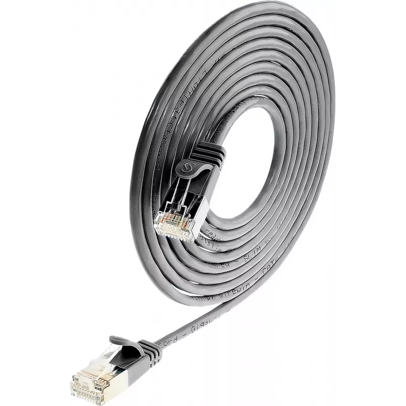 Wirewin Triotronik PKW-LIGHT-STP-K6 1.5 SW Cat6 Shielded Patch Cable, RJ-45 Male to Male, 1.5 m, Black