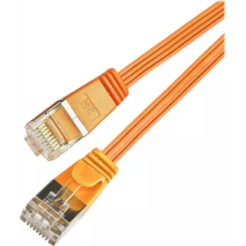 Wirewin Triotronik PKW-STP-SLIM-KAT6 0.5 OR Cat6 U/FTP Slim Ethernet Patch Cable, RJ45 Male to Male, 0.5 m, Orange