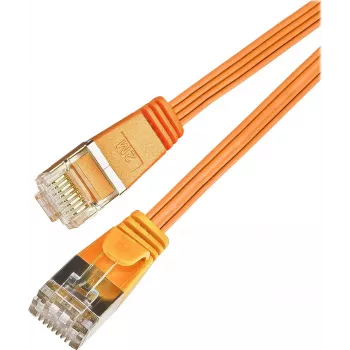 Wirewin Triotronik PKW-STP-SLIM-KAT6 1.0 OR Cat6 U/FTP Slim Ethernet Patch Cable, RJ45 Male to Male, 1m, Black