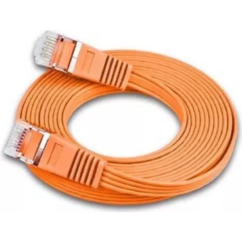 Wirewin Triotronik PKW-STP-SLIM-KAT6 3.0 OR - 3m Slim Cat6 U/FTP Network Patch Cable, RJ45 Male to Male, Orange