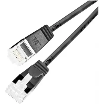 Wirewin Light Patch Cable Round U/FTP Cat 6a Black 1.5m Slim Flexible Shielded PoE PKW-LIGHT-STP-K6A 1.5 SW