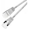 Wirewin Slim Round U/FTP Cat 6a Patch Cable, Grey, 1.0m, 10 Gbps, PoE, Flexible Thin Design for Tight Spaces (PKW-LIGHT-STP-K6A 1.0)