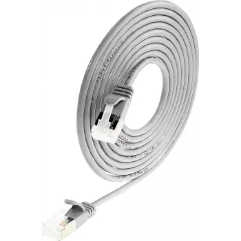Wirewin Slim Round U/FTP Cat 6a Patch Cable, Grey, 1.0m, 10 Gbps, PoE, Flexible Thin Design for Tight Spaces (PKW-LIGHT-STP-K6A 1.0)
