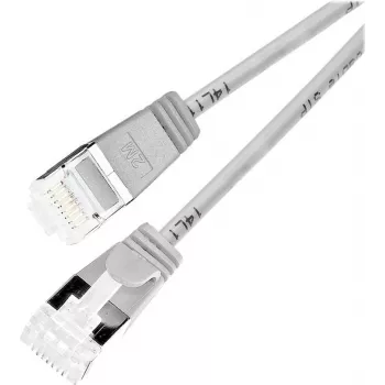Wirewin Slim Round U/FTP Cat 6a Patch Cable, Grey, 2.0 m, PoE, Flexible, LSZH (PKW-LIGHT-STP-K6A 2.0)