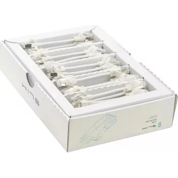 Wirewin SLIM KAT6A 10 Gigabit Light Patch Cable, 0.1 m, U/FTP, Ø 3.8 mm, White, 50-Pack (SLIM-LS-K6A 0.1 WT 50)