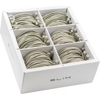 Wirewin SLIM-LS-K6A 3.0 36 Cat6A Slim Ethernet Patch Cable, 3m, U/FTP, Grey, 36-Pack