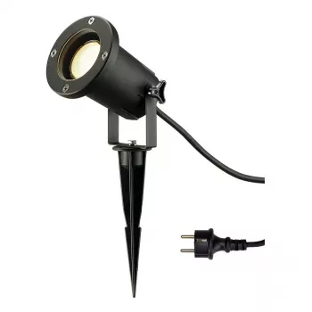 SLV Nautilus Spike Garden Spotlight 227410 GU10 IP65 with Earth Spike and 1.5m Cable Black