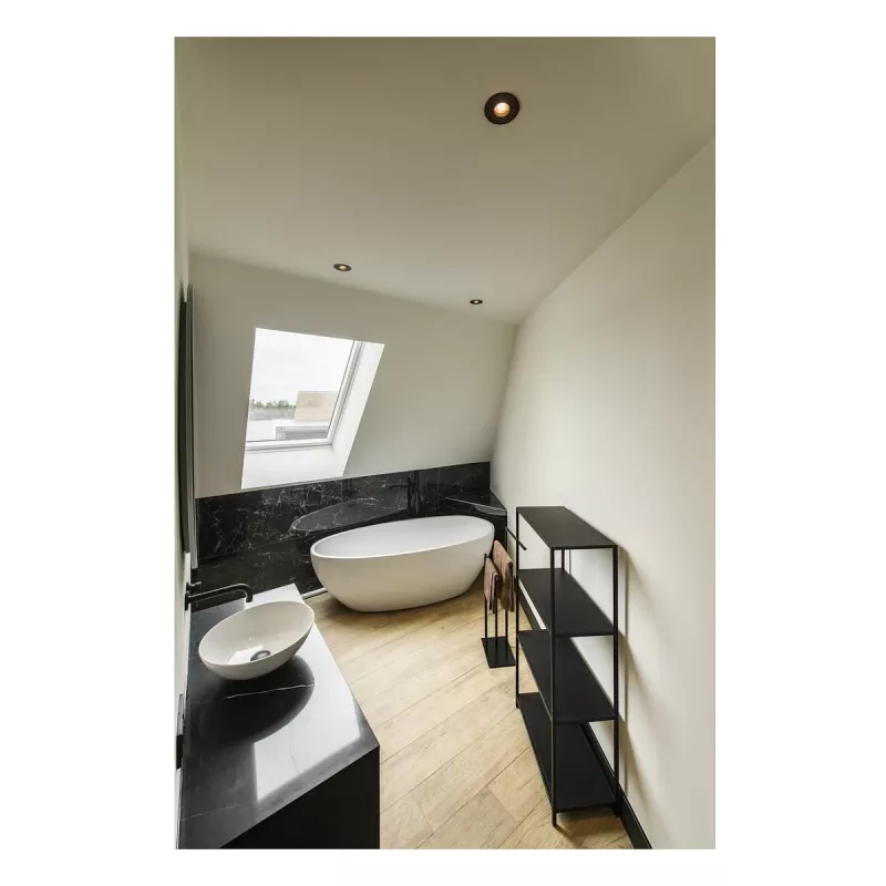 SLV Recessed Spotlight New Tria 75, GU10, Max 10W, Black, 75mm