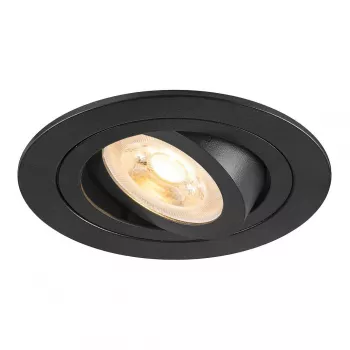 SLV Recessed Spotlight New Tria 75, GU10, Max 10W, Black, 75mm