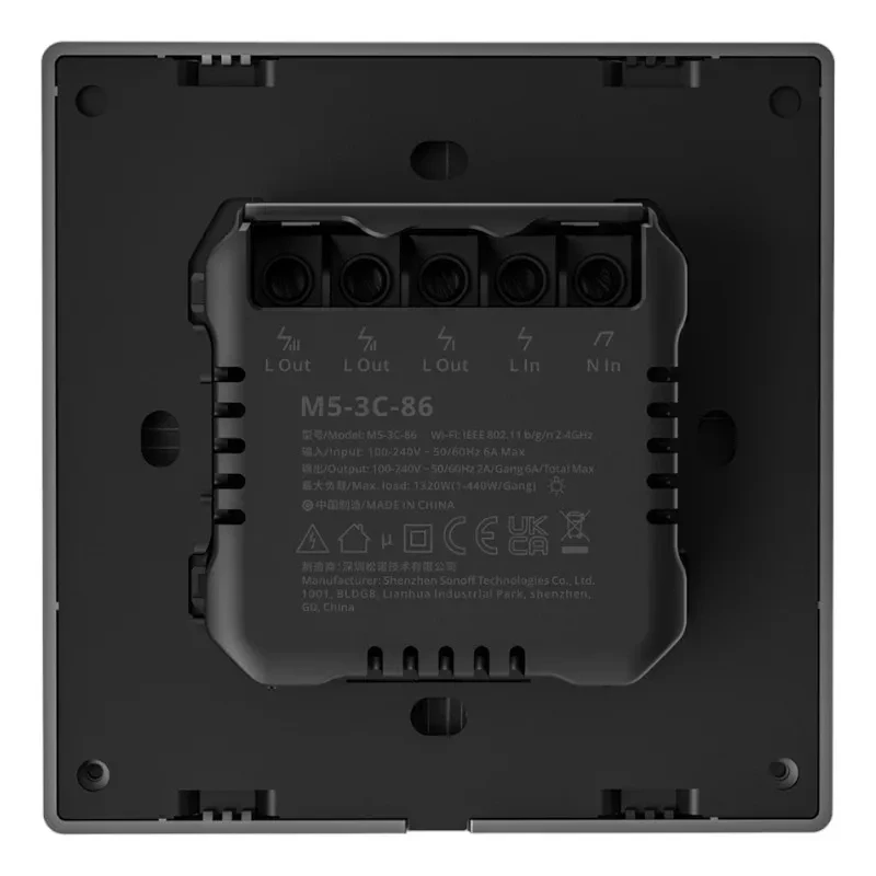 Smart Scene Wall Switch WiFi Sonoff M5 3C (3-Channel)