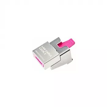 SMARTKEEPER BasicLAN Cable Lock 2 Pink 5 Pack with Key