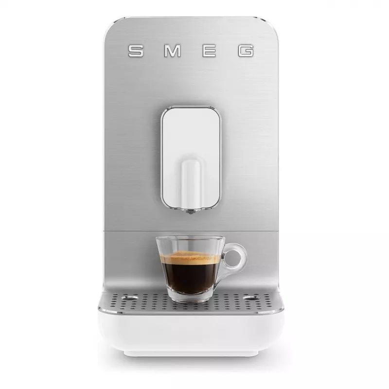 SMEG BCC11WHMEU Fully Automatic Coffee Machine with Steam Wand, 19 Bar, 1.4L, White