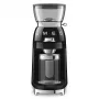 Smeg CGF03BLEU 50's Style Conical Burr Coffee Grinder - Black, 150W, 350g Capacity