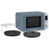 Smeg Combi Microwave MOC02SBMEU, 9 Functions, 2100W, Storm Blue Matt