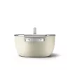 Smeg CSF2412CRM Casserole 24 cm Ceramic Non-Stick Stainless Steel Handle Matte Cream