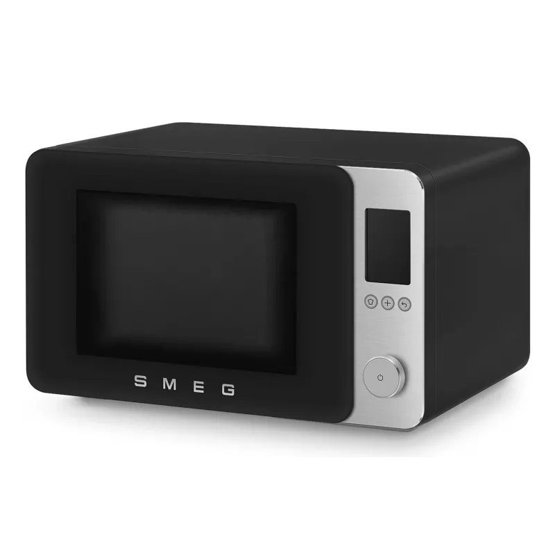 Smeg MOC02BLMEU Combination Microwave Oven, 9 Functions, 2100W, Matte Black