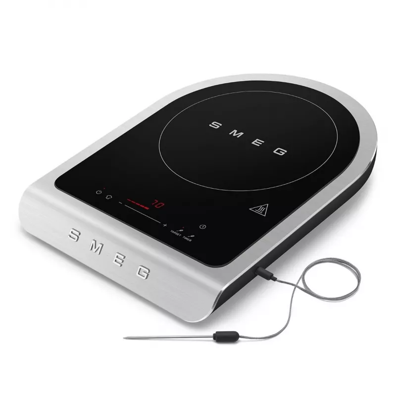Smeg PIC01BLMEU Portable Induction Hob, 1 Zone, Touch Control, Black