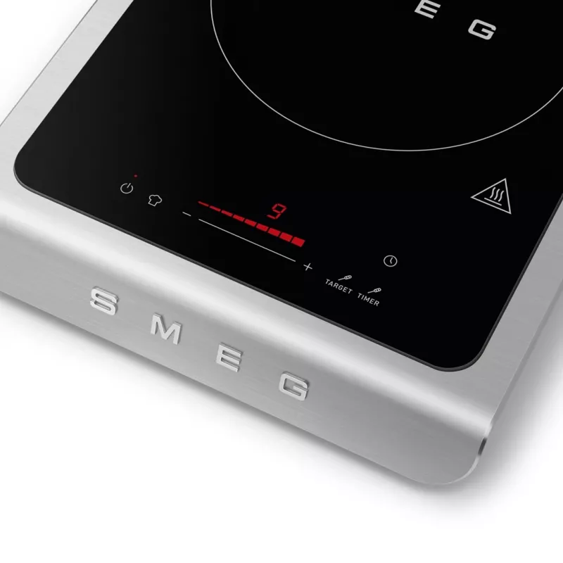 Smeg PIC01BLMEU Portable Induction Hob, 1 Zone, Touch Control, Black