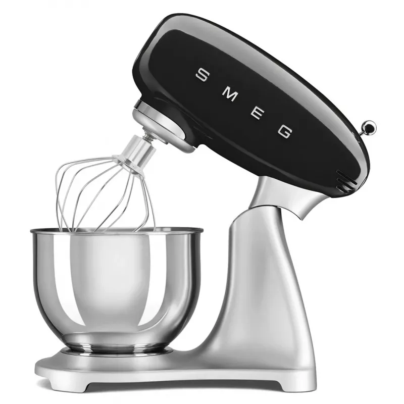 Smeg SMF04BLEU 50's Style Stand Mixer, 800 W, 4.8 L, Black