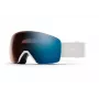 Smith Skyline Ski Goggles with ChromaPop Photochromic Lens, White Vapor Frame and Blue Sensor Mirror Lens