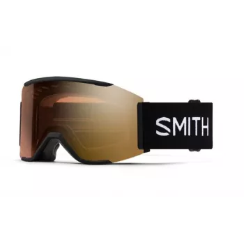 Smith Squad Mag Ski Goggles - Black with ChromaPop Pro Gold Mirror and Storm Rose Flash Lenses