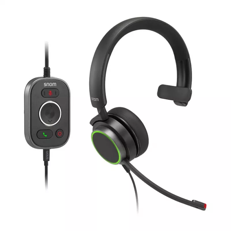 Snom A330M Wired On-Ear Monaural Headset with Noise-Cancelling Microphone