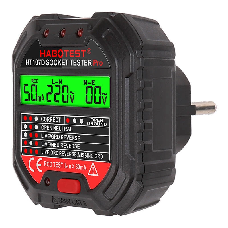 Socket Tester with Digital Display Habotest HT107D