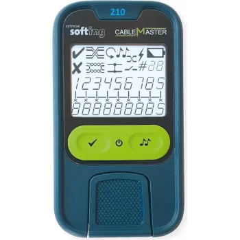 SOFTING CableMaster 210 Network Cable Tester with Remote Unit, RJ45 & F-Connector, Continuity, Miswire, Split Pair Detection 226101