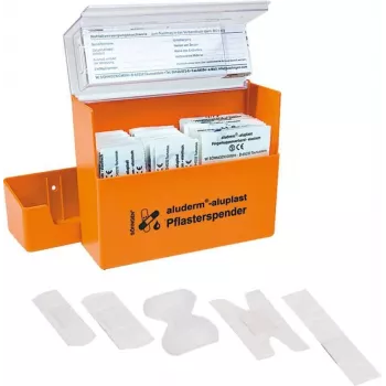 Söhngen Aluderm Plaster Dispenser, Wall-Mountable, 60 Elastic Strips, Orange 1009910