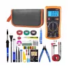 Soldering Kit Large Case E6180 – 60 W Adjustable Ceramic Soldering Iron with 6 Tips, Desoldering Pump, Stand, Flux, Tweezers, Solder Wire, Heat Shrink, Screwdrivers, Sponge in Hard Carry Case