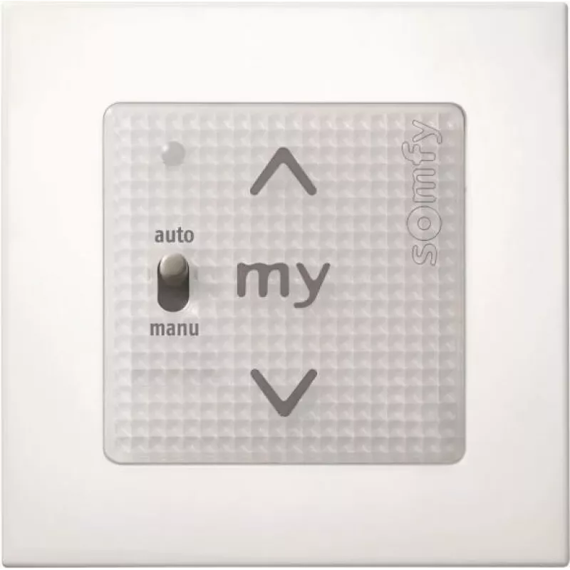 Somfy Smoove Uno A/M io Pure Wall Switch 1811404 (Without Frame)