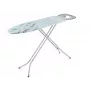 SONICO Ironing Board with Cotton Cover, Adjustable Height, Foldable, White Frame