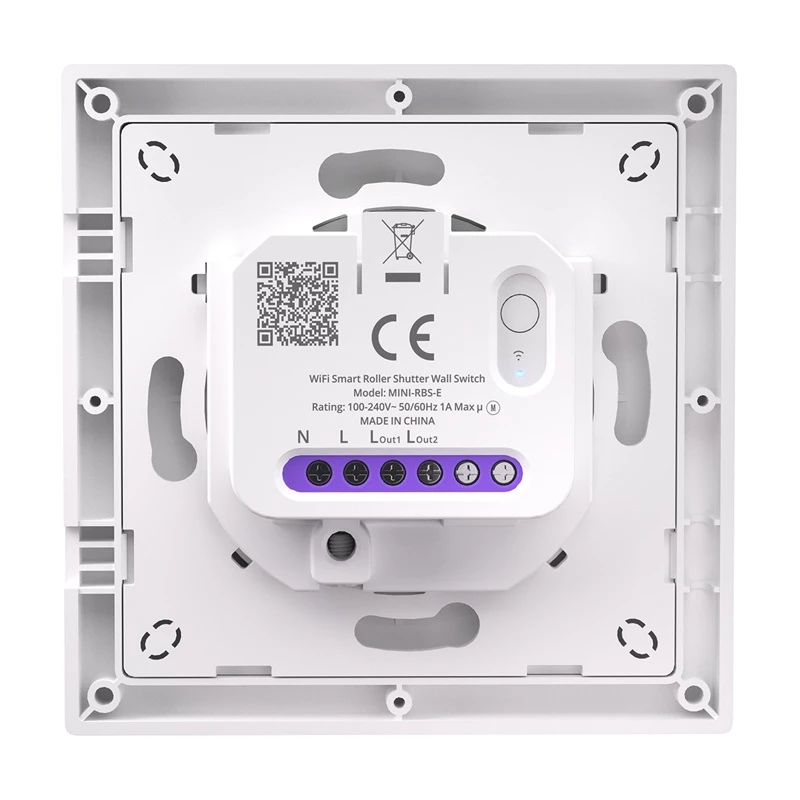 SONOFF MINI-RBS-E Matter Smart Wall Switch for Roller Shutters, Wi-Fi 2.4GHz, AC 100-240V, 3A