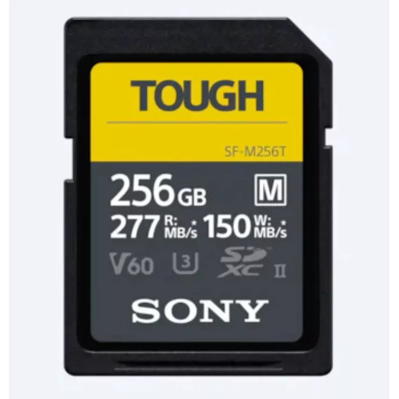 Sony SF-M256T TOUGH UHS-II SDXC Memory Card 256GB V60 U3 277MB/s Read 150MB/s Write Waterproof Dustproof Shockproof