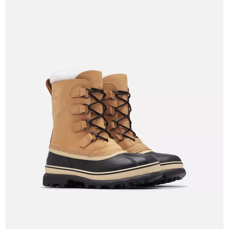 SOREL Caribou Boots Men's Snow Boots Black Brown