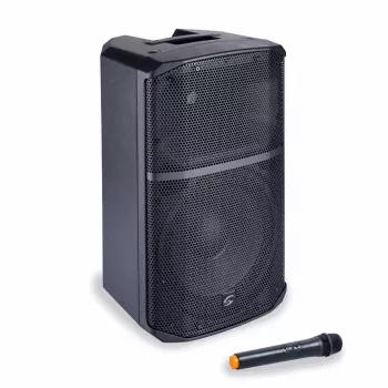 Soundsation Provibe 10AIR Active 10 inch 2-Way PA Speaker with Bluetooth and USB MP3 Player, 300W RMS, Black