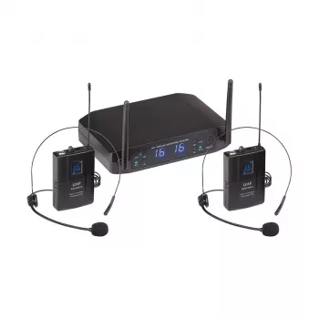 Soundsation WF-U216PP Dual-Channel UHF Wireless Microphone System 520-550 MHz