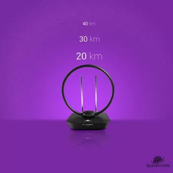 Spacetronik Locus Indoor DVB-T2 Antenna with 45dB Amplifier and Power Supply
