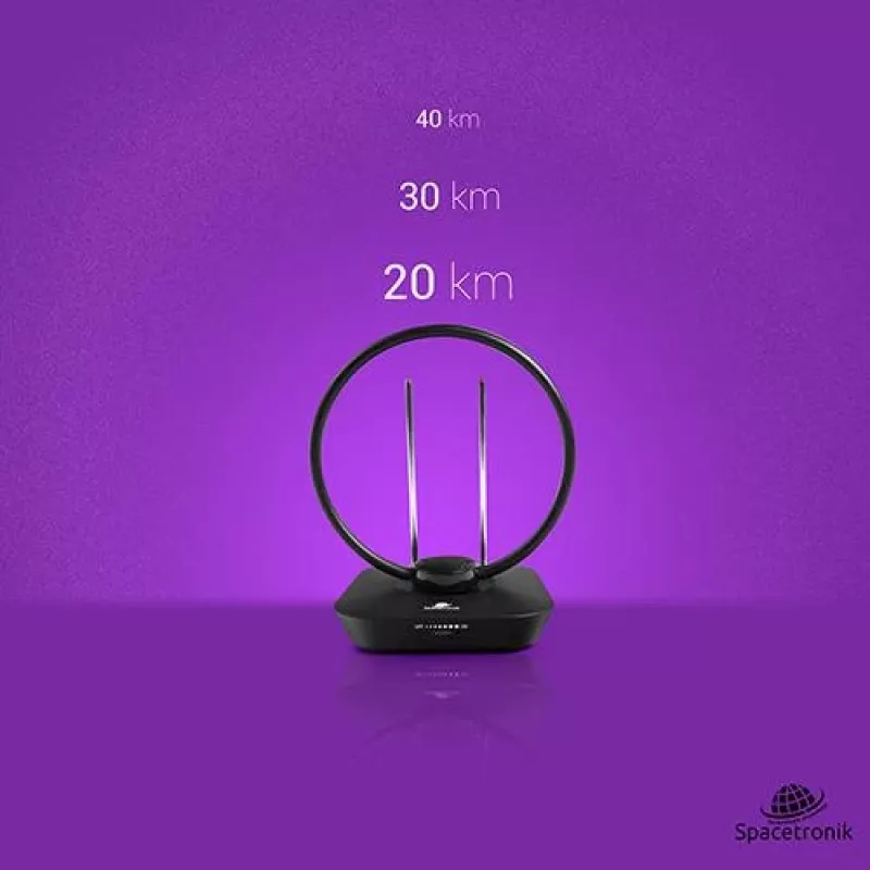 Spacetronik Locus Indoor DVB-T2 Antenna with 45dB Amplifier and Power Supply